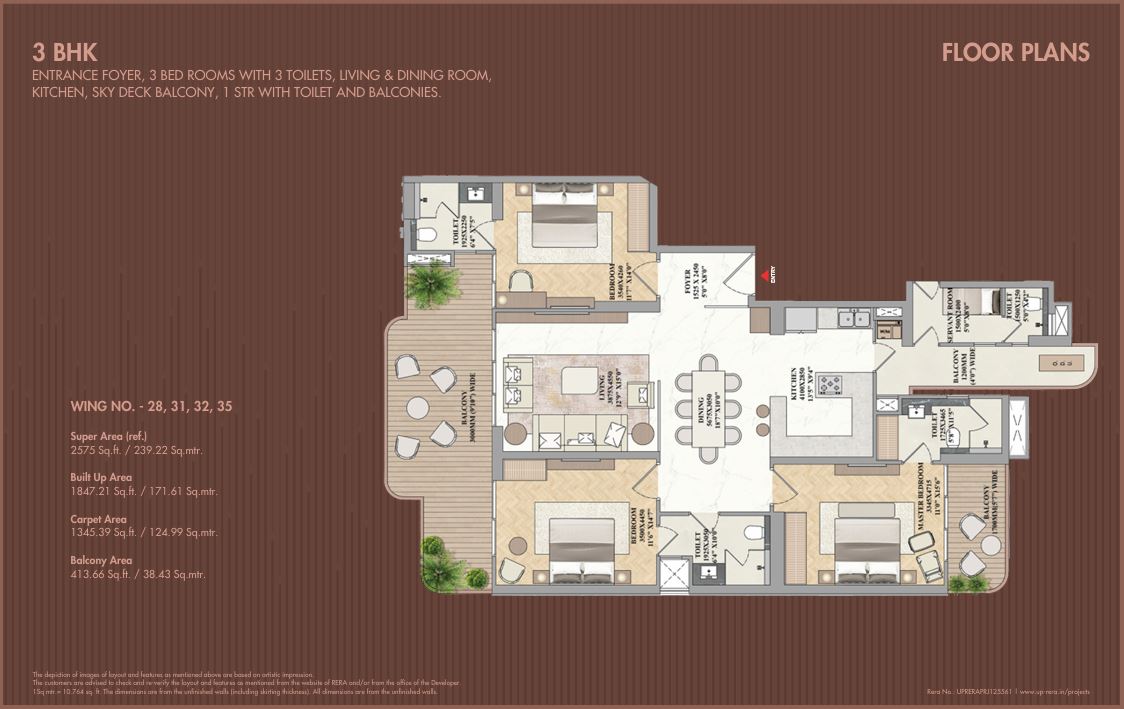 2 BHK Floor Size
